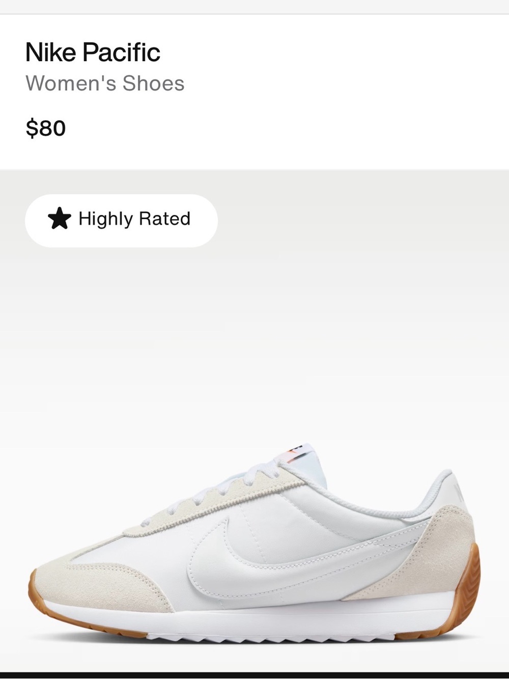 Nike Pacific Women's White and Beige Sneakers